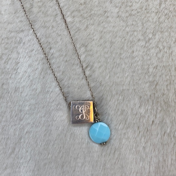 Delicate Silver Charm Necklace with J Initial - Picture 2 of 5